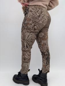 Magiskt strechig byxa, Mönstrad Brun, Finja - Gemini