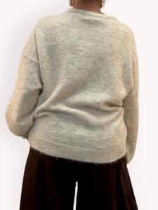Stickad tröja med tax, Beige Gilda - Gemini   BERÄKNAD LEV: AUG