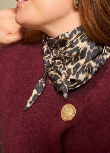 Scarves Leo med festlig detalj i ändarna - Black Colour