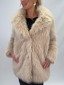 Jacka fuskpäls, Beige Isla - Gemini