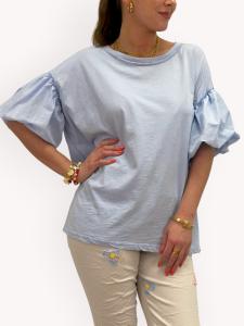T-shirt med volymärm, Blå Noemi - Gemini