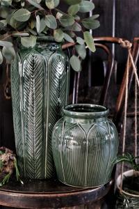 Eklaholm Vas Funkis 20 cm, Grön keramik - I AM INTERIOR