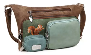 Cross Over Väska / Bum Bag, Ekorre, Brun / Grön / Petrol - HI-DI-HI