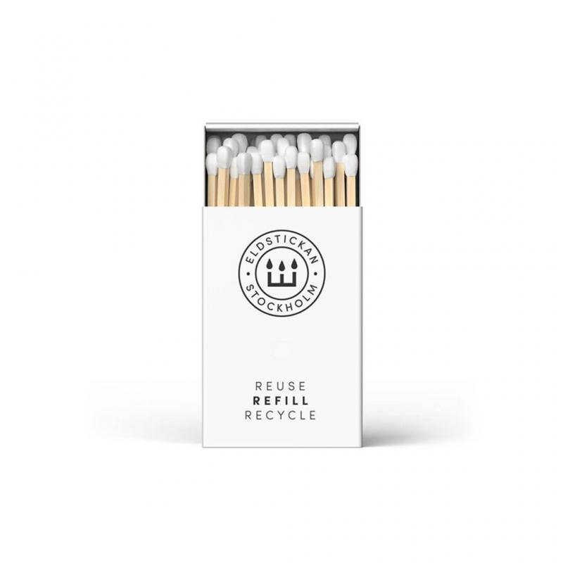Eldstickan tändstickor, vit (refill)