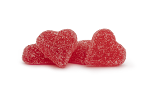 Röda sockrade hjärtan, Sweethearts - Sockerbageriet    BERÄKNAD LEV: OKT