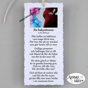 Diktkort - En babyshower