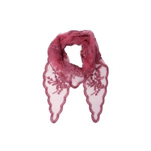 Scarves Vinröd, Triangelformad i spets (130x45 cm) - Black Colour