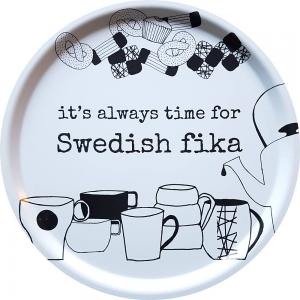 Bricka dia 38 cm, SWEDISH FIKA - Erika Tubbin