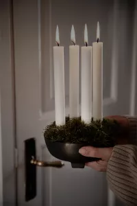 ERNST Adventsljusstake / Ljusskål Svart