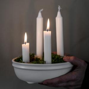ERNST Adventsljusstake Vit Keramik