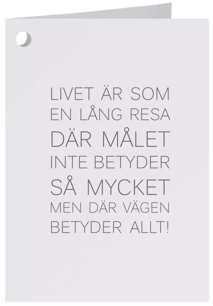 ERNST Citatkort "Livet är", Vit