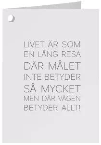 ERNST Citatkort "Livet är", Vit