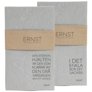 ERNST Disktrasa Med Citat, Grå 2-Pack