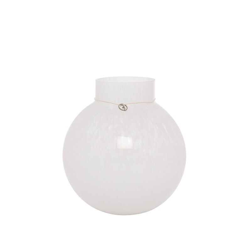 Ernst Glasvas Rund D21 H22, Vit