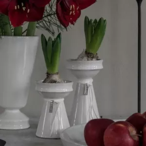 ERNST Hyacintvas, H 12cm, Vit glaserad stengods