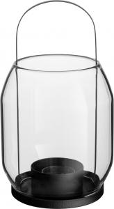 ERNST Lanterna i Glas & Metall, Svart - Höjd 22 cm