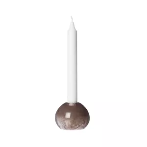 ERNST Ljusstake glas d9 h7,5 brun