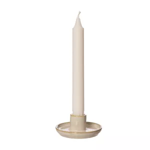 ERNST Ljusstake, Stengods Naturvit (Höjd: 3,5 cm)