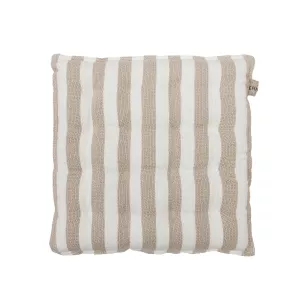 Ernst Sittdyna vit/beige rand 40x40