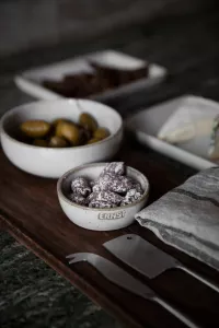 ERNST Uppläggningsfat Glaserat Stengods Naturvit 20x15cm