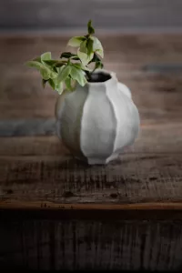 ERNST Vas Stengods d13 h14 cm Naturvit Organisk Form