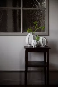 ERNST Vas Stengods d18 h18 cm Naturvit Organisk Form