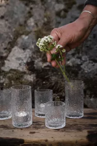 ERNST Vas/ljuslykta d6 h 6,5 mönstrat glas