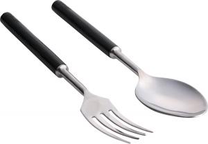 ERNST Salladsbestick trä, svart