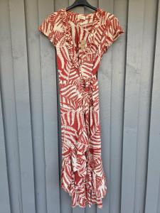 Klänning Omlott, Red Leaf - Coconut Milk