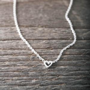 Halsband silver, Hjärta - by faith
