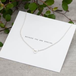 Halsband silver, Hjärta - by faith