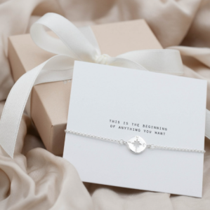 Silverarmband, Kompass - by faith