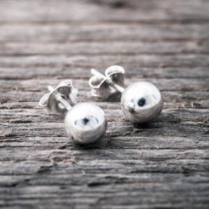 Silverörhängen, Kula 6 mm - by faith