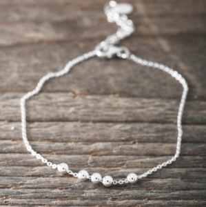 Silverarmband, Rörliga kulor - by faith