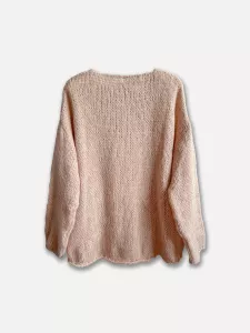 Stickad tröja, Puderrosa Fanny - Reunion