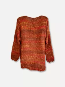 Stickad tröja, Rost Melerad, Fanny - Reunion