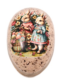 Påskägg 12 cm Family Rabbit, 3 olika motiv - Bromma Kortförlag