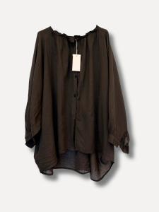 Blus Oversize, Mörkbrun Maria - Reunion Home