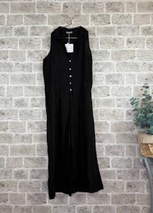 Jumpsuit i linne, Svart Elin  - Cabana Living