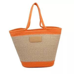 Strandväska Orange Stor Flamencos - Lovelies