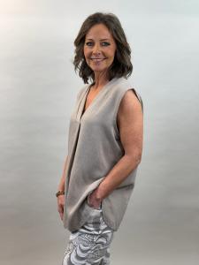 Topp / Linne Taupe, Annie - Mix by Heart