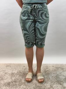 Magiskt stretchig capribyxa, Army Marmorerad, Josefin - Mix by Heart