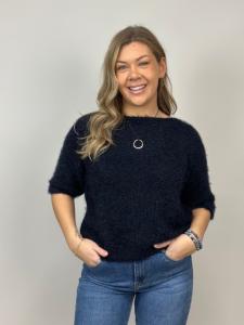 Stickad tröja, Marinblå Parisa - Mix by Heart