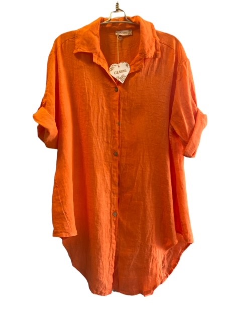 Orange Långskjorta "Alice" - Gemini