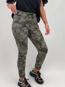Magiskt strechig byxa, Mörkgrön Camo, Monika - Gemini