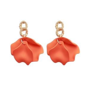 Örhängen med orange blad - Gemini