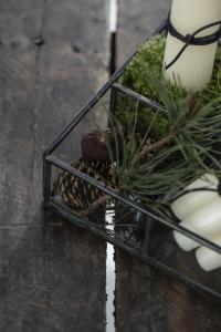 Glasbox med 4 fack, Mörk antikfinish - Ib Laursen