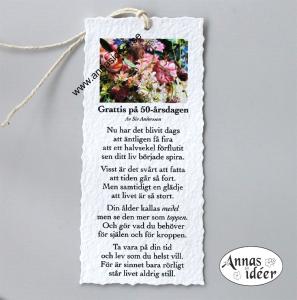 Diktkort - Grattis på 50-årsdagen