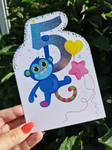 5 - Kort med apa till 5-åringen - Pictura