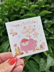 Mini-kort: Rosa får "Happy Birthday" - Pictura